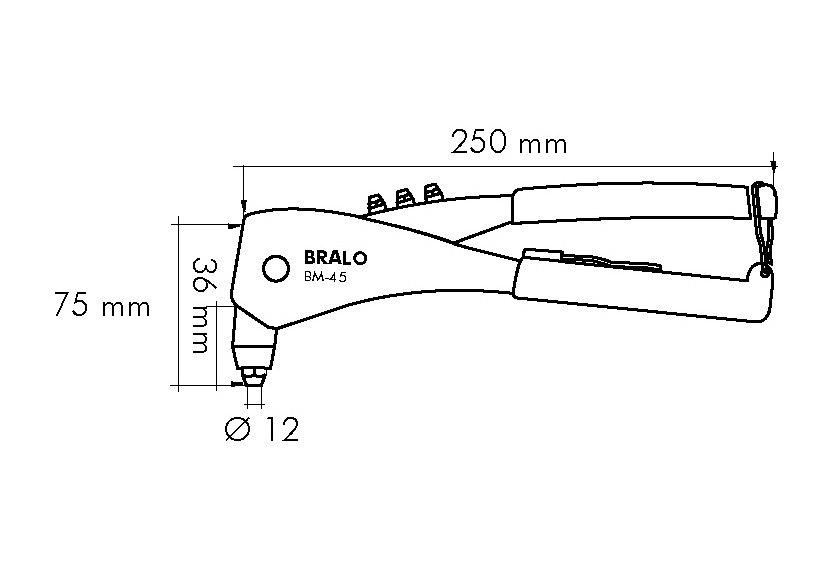 BM45_PLANO-remachadora-manual-de-palanca-pequeña-remaches-bralo
